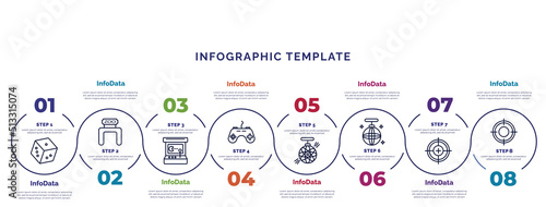 infographic template with icons and 8 options or steps. infographic for concept. included ,