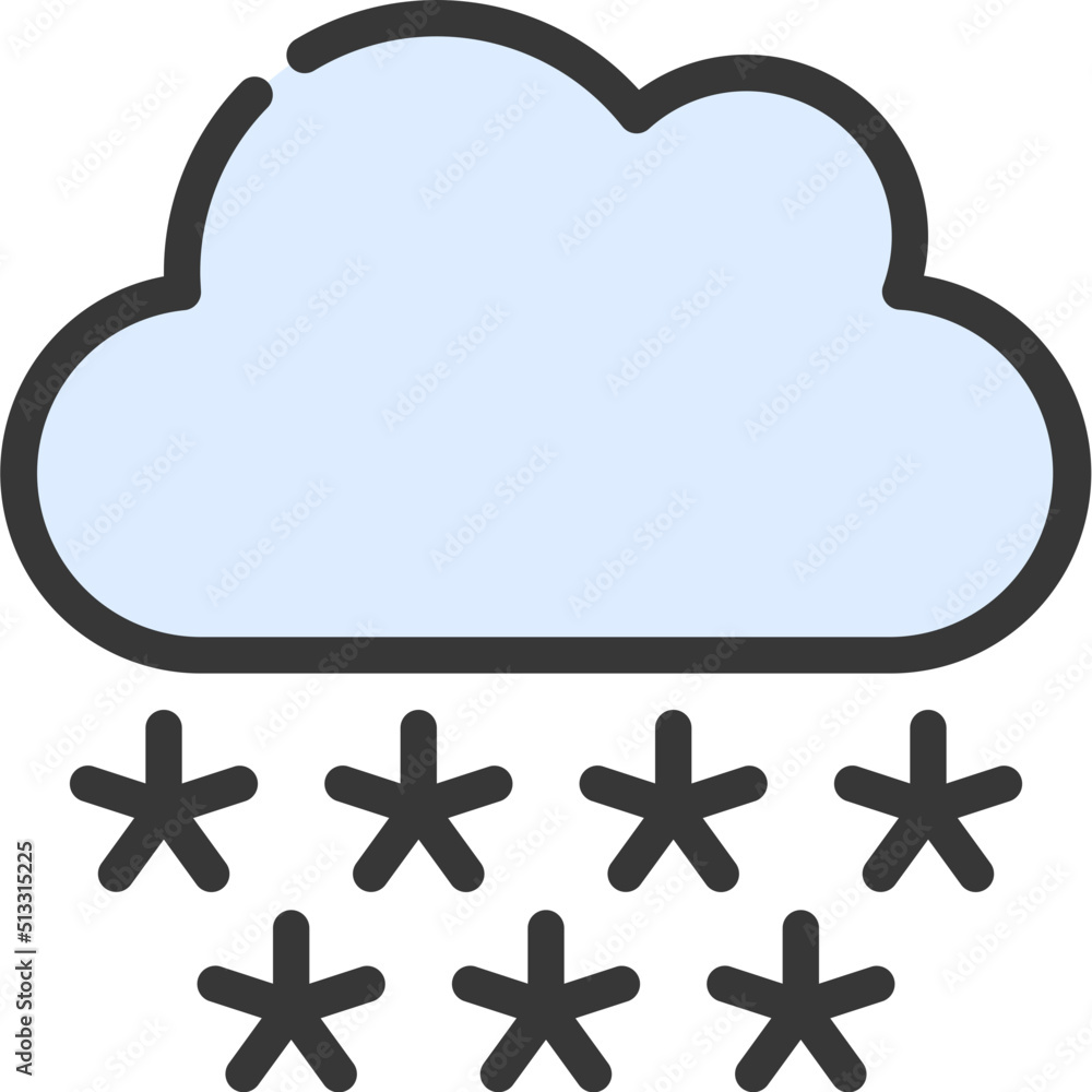 Snow Fall Cloud Icon Snow Fall Cloud Icon