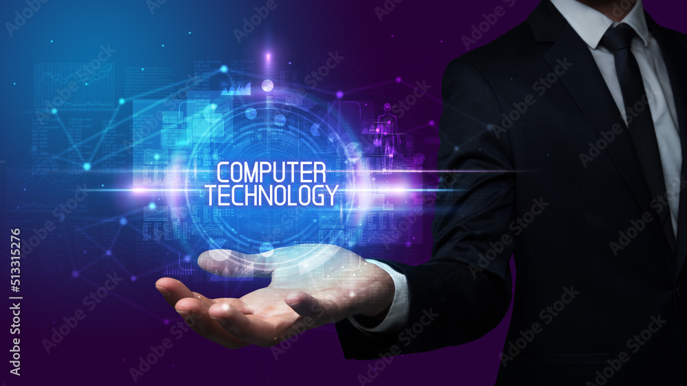Man hand holding digital technology concept Man hand holding digital technology concept