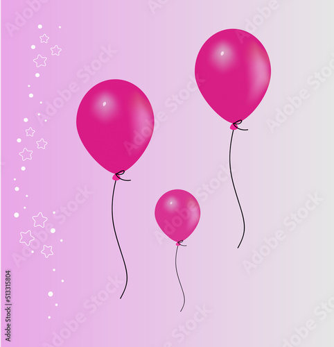 pink party balloons