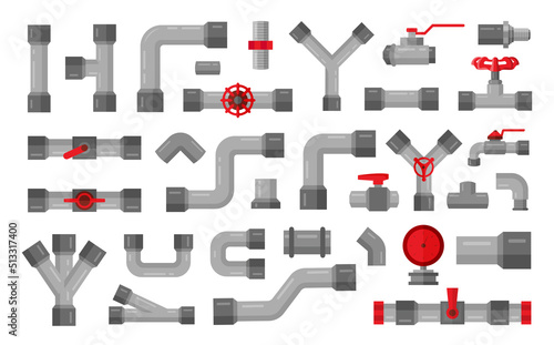 pipe colored vector collection eps 10