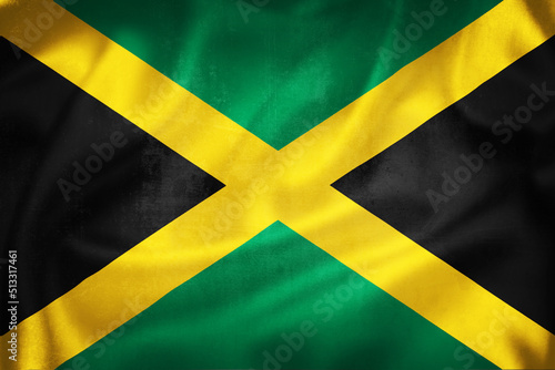 Grunge 3D illustration of Jamaica flag