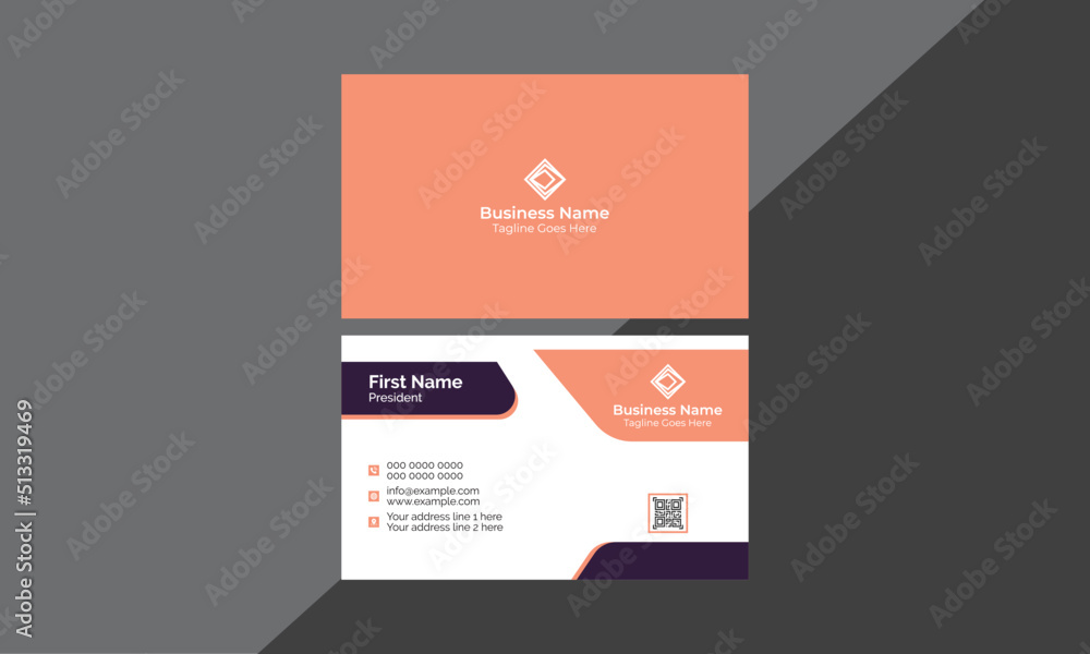 Fototapeta premium Creative Modern Business Card Design Template