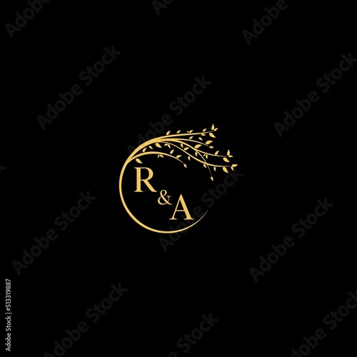 RA nature theme logo initial concept with high quality logo design