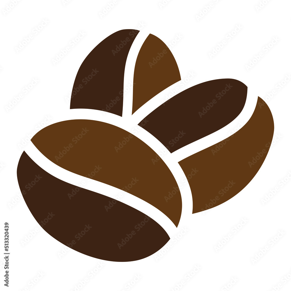 Obraz premium Coffee bean icon isolated on white background