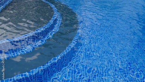 swimming pool step, view of beautiful swimming pool material detail and decoration design