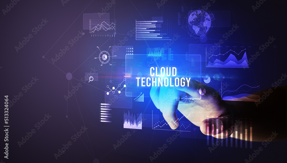 hand touching digital button, modern technology concept hand touching digital button, modern technology concept