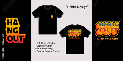 Streetwear hangout theme design for premium vector t-shirt clothing merchandise