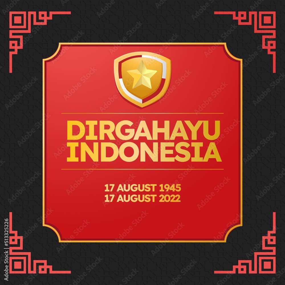 hari kemerdekaan Indonesia means Indonesian independence day poster social media post  