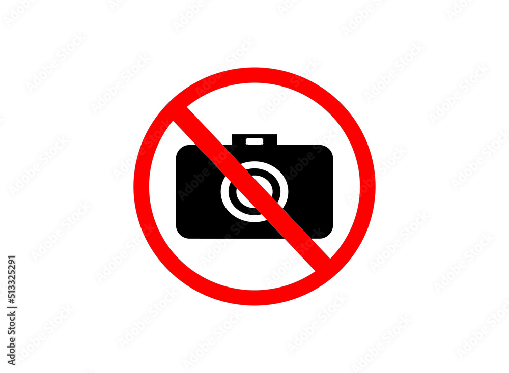 No camera sign vector No camera sign vector
