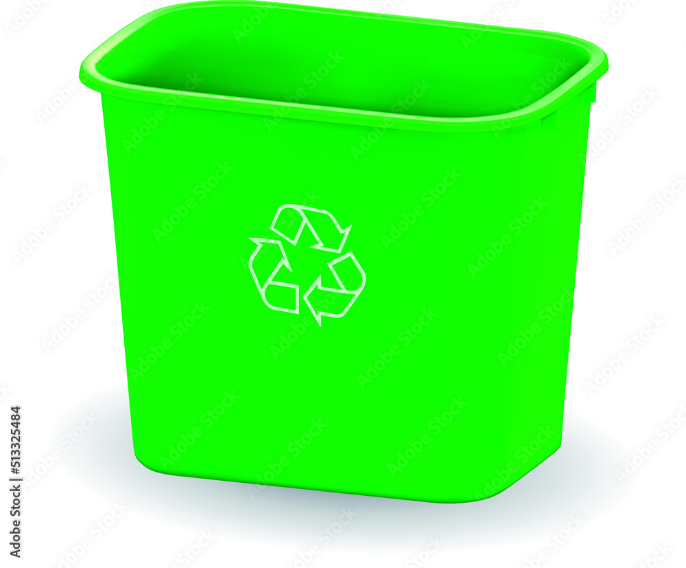Plastic trash recycling container. Vector EPS-10 Plastic trash recycling container. Vector EPS-10