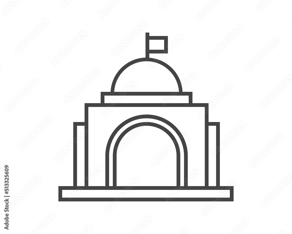 Government icon vector. Building construction symbol. Architecture residental design. Classic estate sign. Government icon vector. Building construction symbol. Architecture residental design. Classic estate sign.