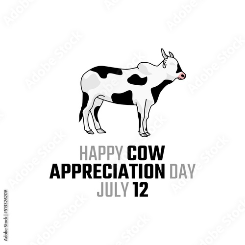 vector graphic of cow appreciation day good for cow appreciation day celebration. flat design. flyer design.flat illustration.