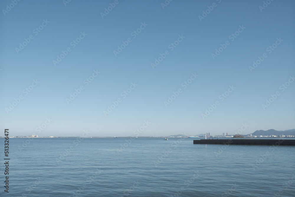 ferry in the harbor