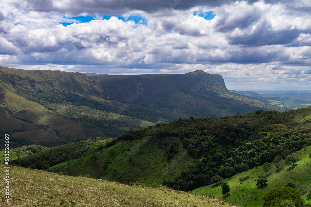 Panoramic view of Serra da Canastra park in Minas Gerai