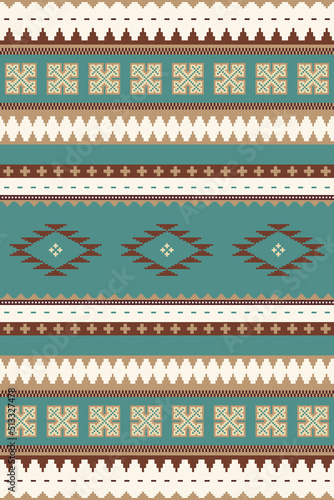Ethnic, tribal seamless pattern. South western rug design. Mexican blanket vector seamless pattern. Native Indian ornament.
