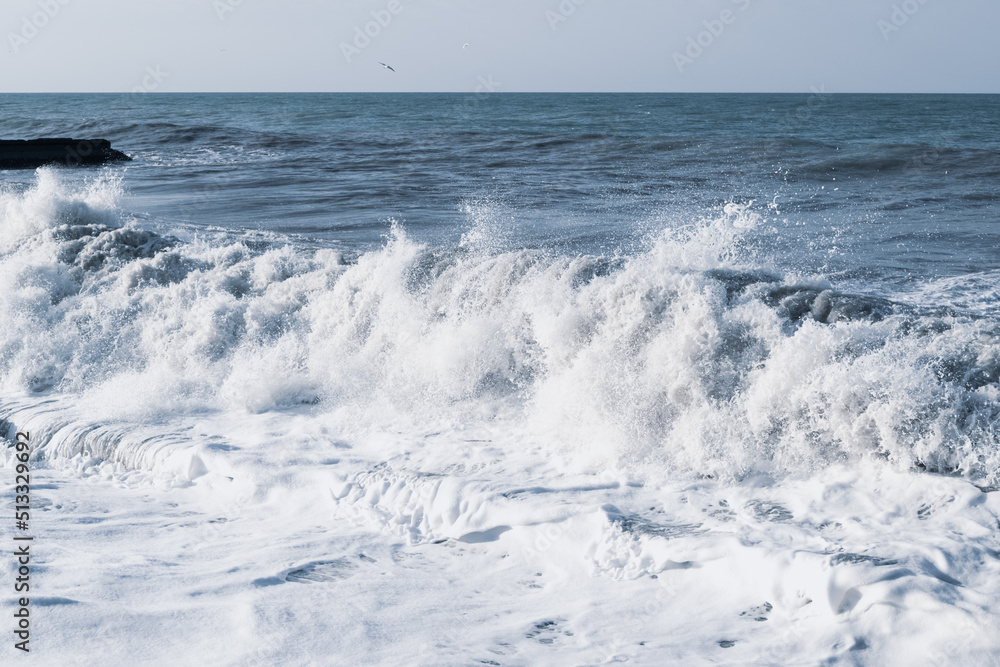 waves on the beach