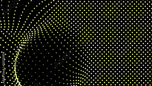 Dome-shaped protrusion part seine by stretching mesh for the illusion three-dimensional deformation of the surface. Screen media video trippy. Mesh LCD display. Scale size different hole space.