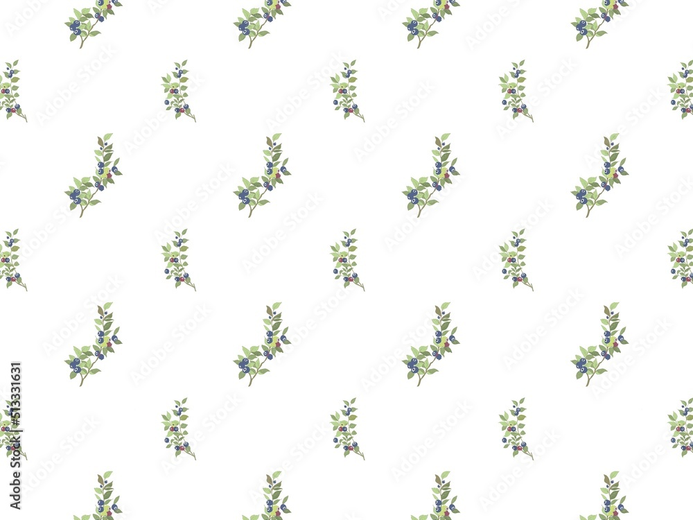 floral pattern with blueberry berries. floral pattern with blueberry berries.