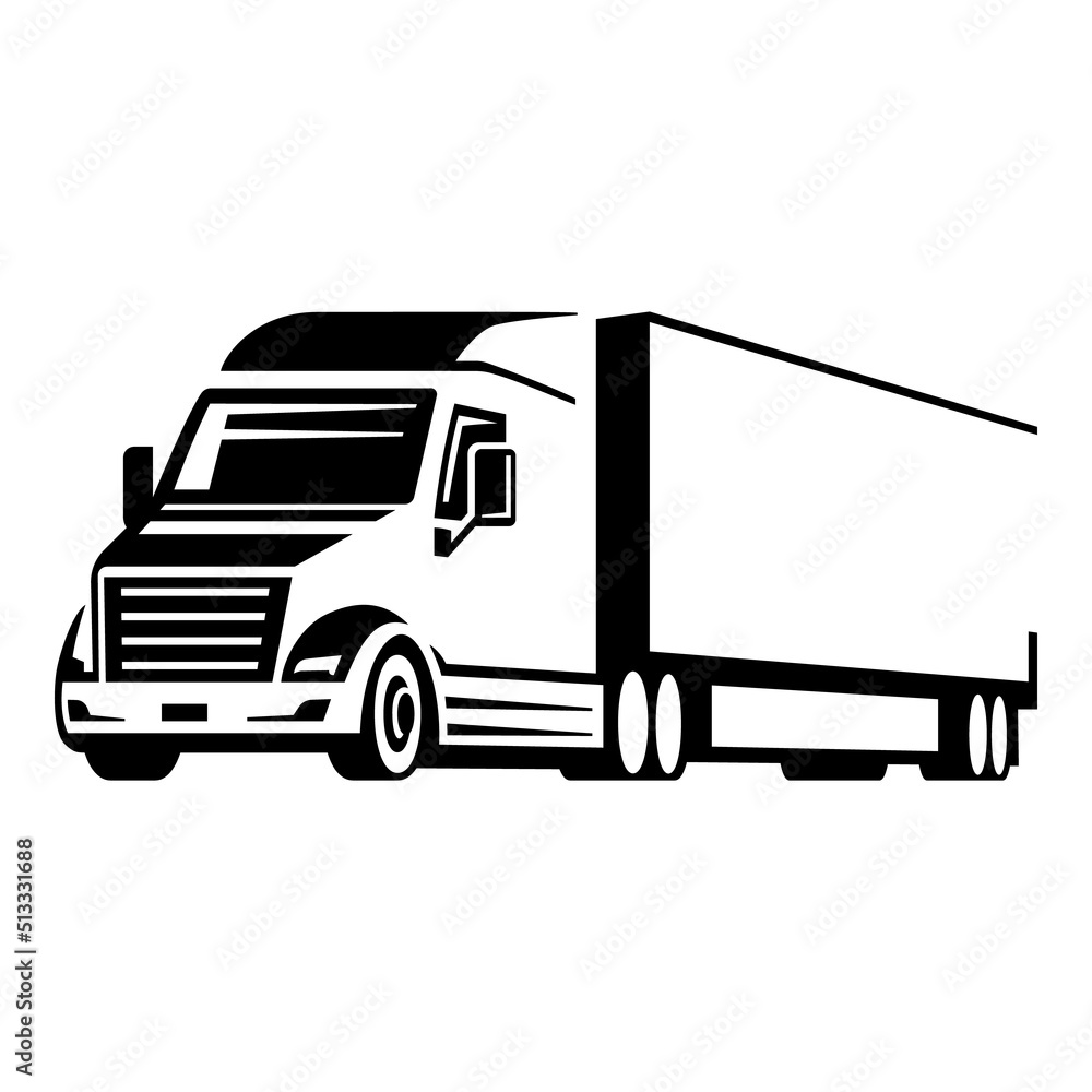 Delivery truck logo design template. Transportation vehicle emblem. Vector illustration. Delivery truck logo design template. Transportation vehicle emblem. Vector illustration.