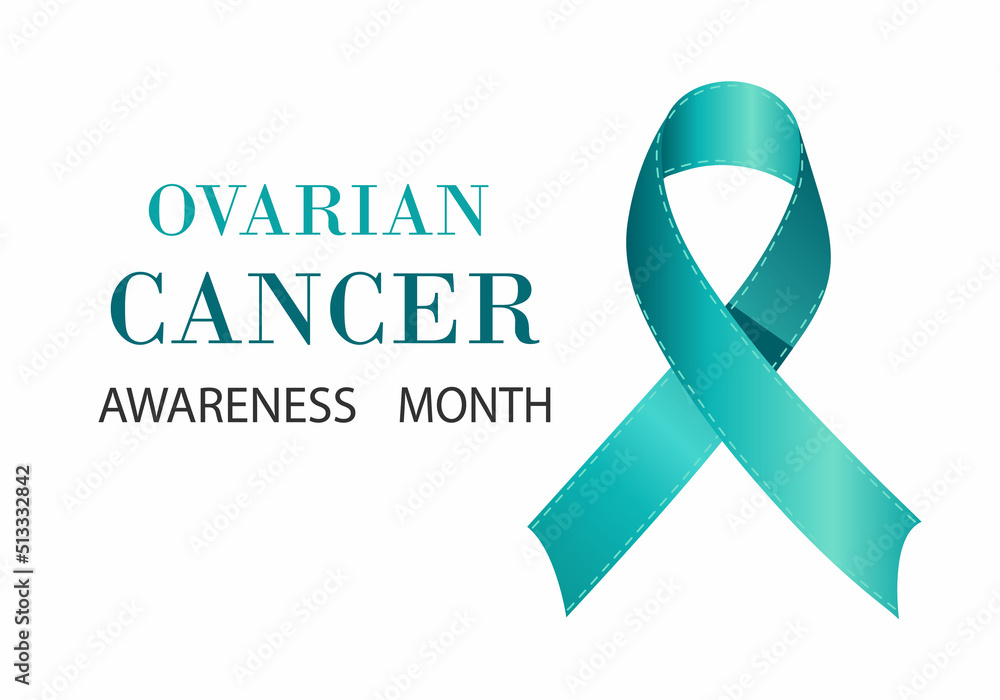 Turquoise ribbon isolated on white background.Vector. The Value of ...