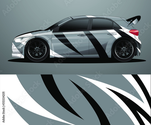 Rally car decal graphic wrap vector  abstract background