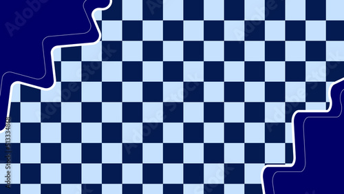 cute aesthetic blue checkerboard, gingham, plaid, checkers pattern frame background illustration, perfect for wallpaper, backdrop, postcard for your design