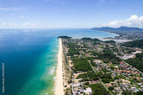 Aerial scenery of beautiful beach located in Dungun Malaysia © taffpixture
