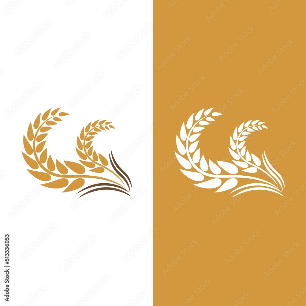 Wheat logo vector icon illustration Wheat logo vector icon illustration
