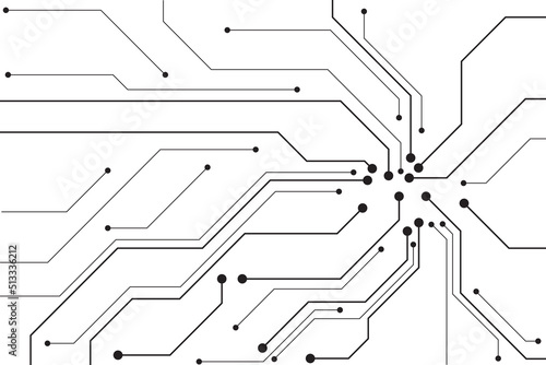 Abstract futuristic circuit board Illustration, Circuit board with various technology elements. Circuit board pattern for technology background. Vector illustration