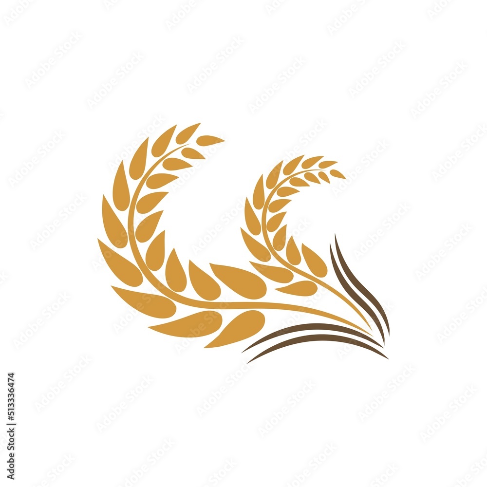 Wheat logo vector icon illustration Wheat logo vector icon illustration