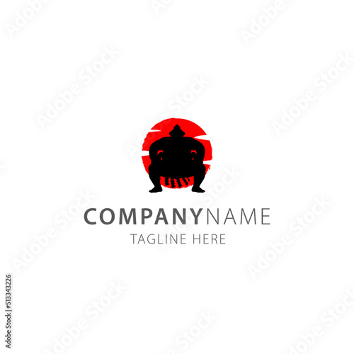 yokozuna sumo wrestling logo vector