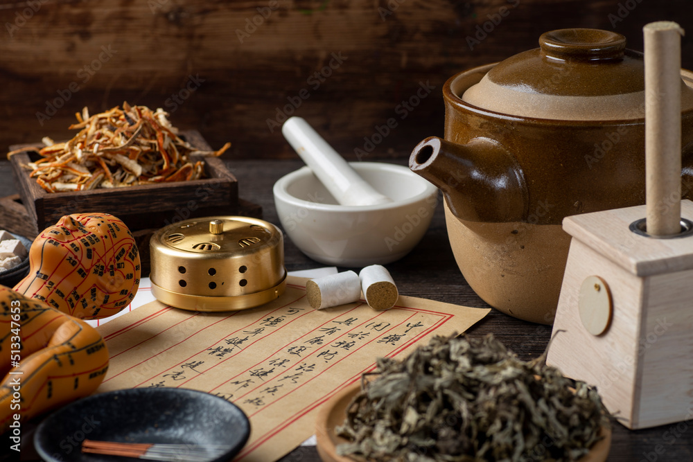 Background of moxibustion and Chinese herbal medicine