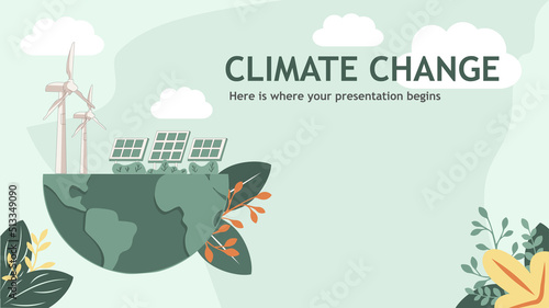 Climate change concept. Climate change and save the planet vector, world environment day