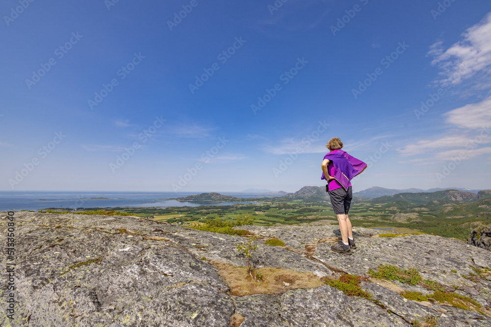Hike to the mountain Ramtind in Soemna municipality, Northern Norway- Europe
