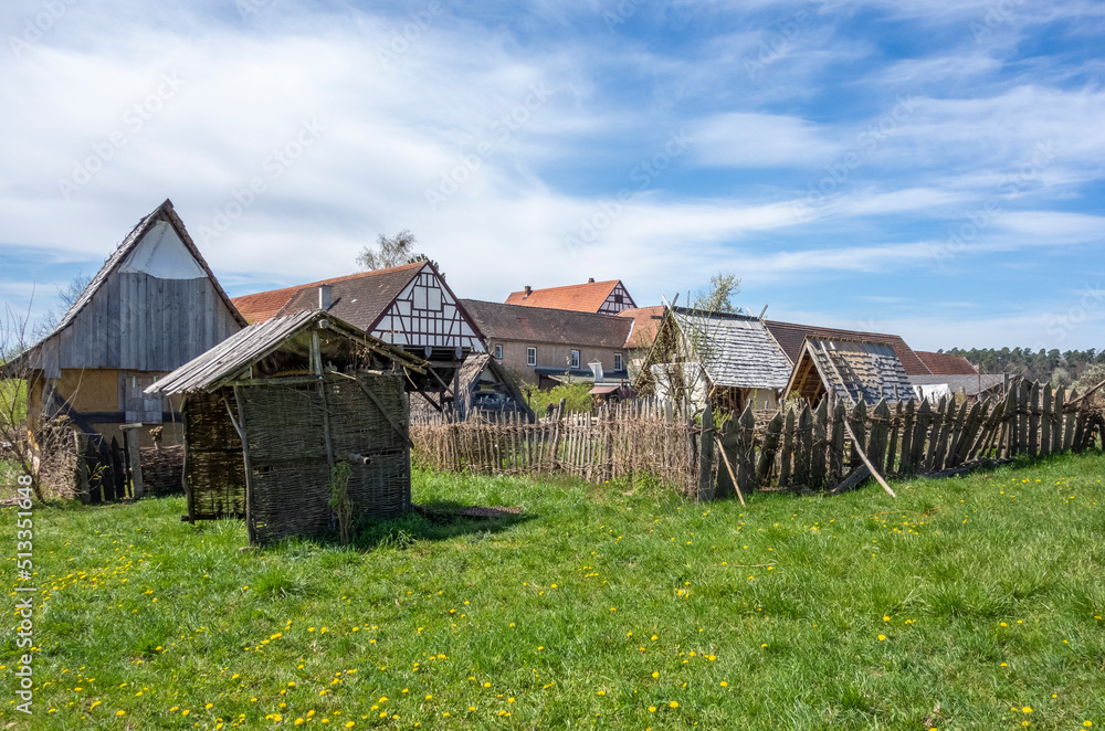 Medieval housing scenery