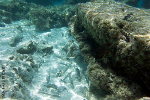 View of lagoon in the sea