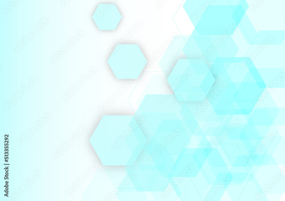 Hexagon shape abstract background green medical color Hexagon shape abstract background green medical color