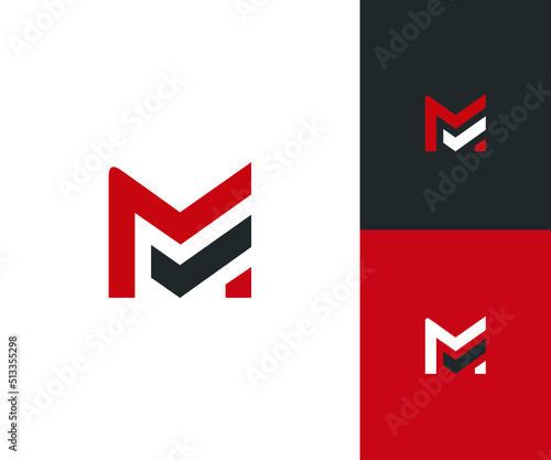 m logo design photo