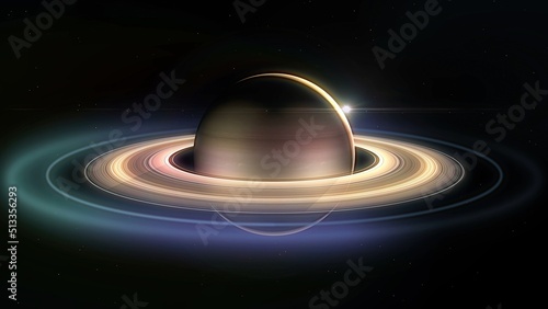 3D Rendering of Saturn Eclipse