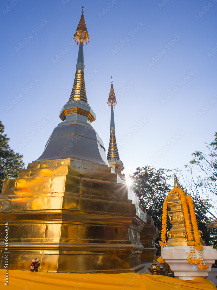 Fototapeta premium Pagoda of Wat Phra That Doi Tung