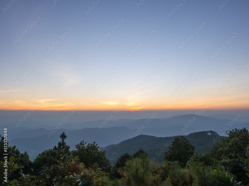 Sunset viewpoint in Thailand