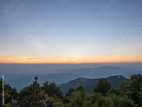 Sunset viewpoint in Thailand