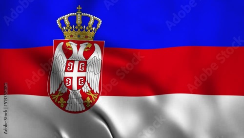 animation video flag independen day of serbia photo
