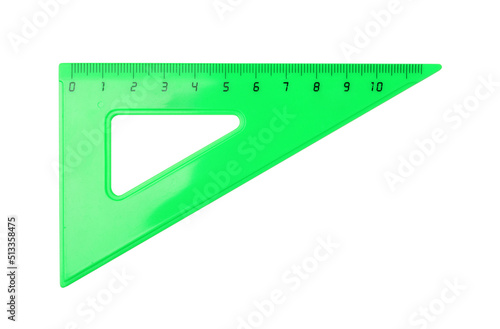  Plastic ruler isolated on white.