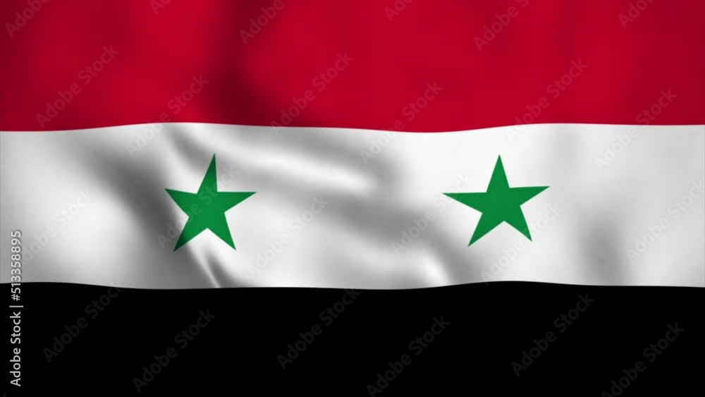 animation video flag independen day of Syria animation video flag independen day of Syria