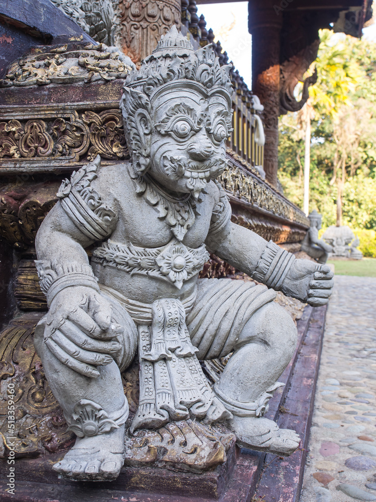 Little giant sculpture in Thai temple