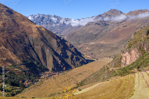 Nice view of the Pisac ruins in Cusco.