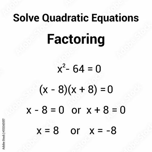 solve quadratic using equation factoring