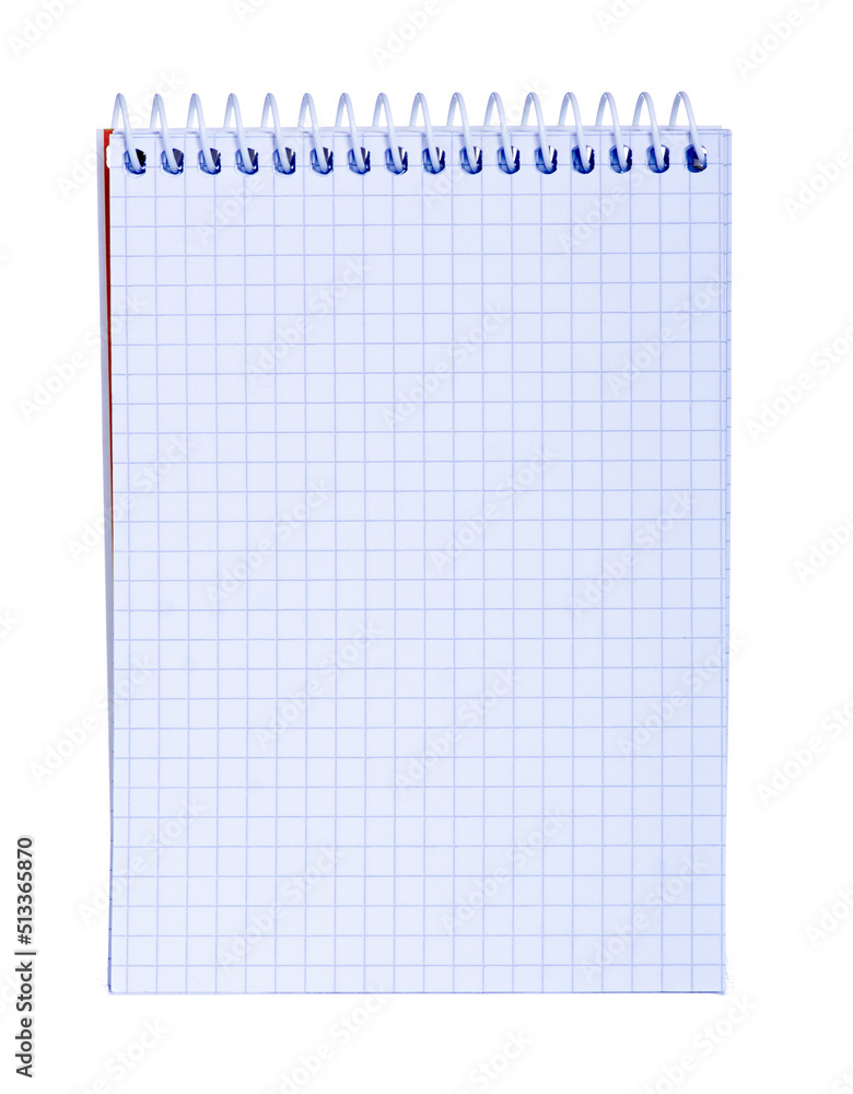 White notebook diary on white background isolation White notebook diary on white background isolation